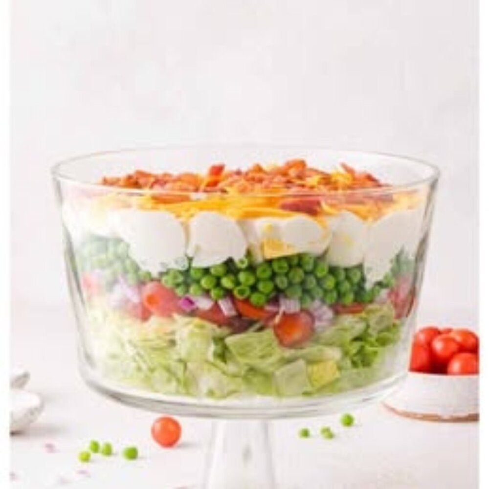 Vintage clear glass pedestal bowl
